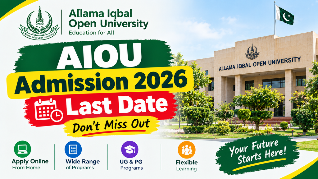 AIOU Admission 2026 Last Date