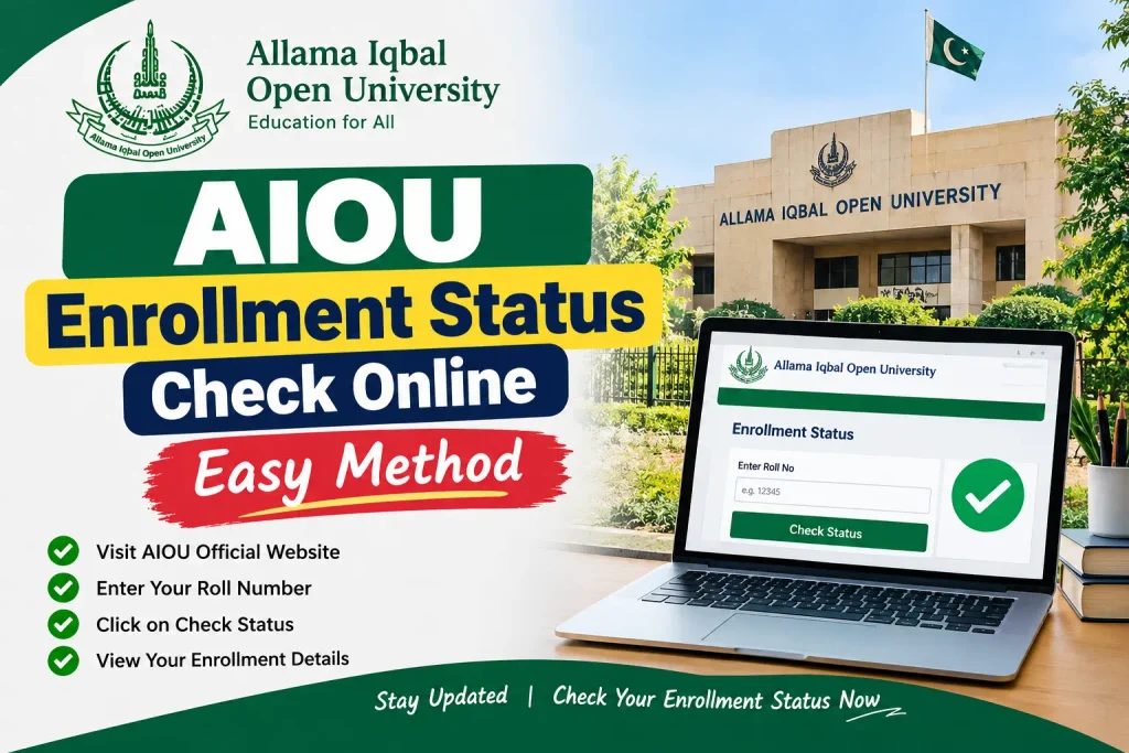 AIOU Enrollment Status Check Online – Easy Method