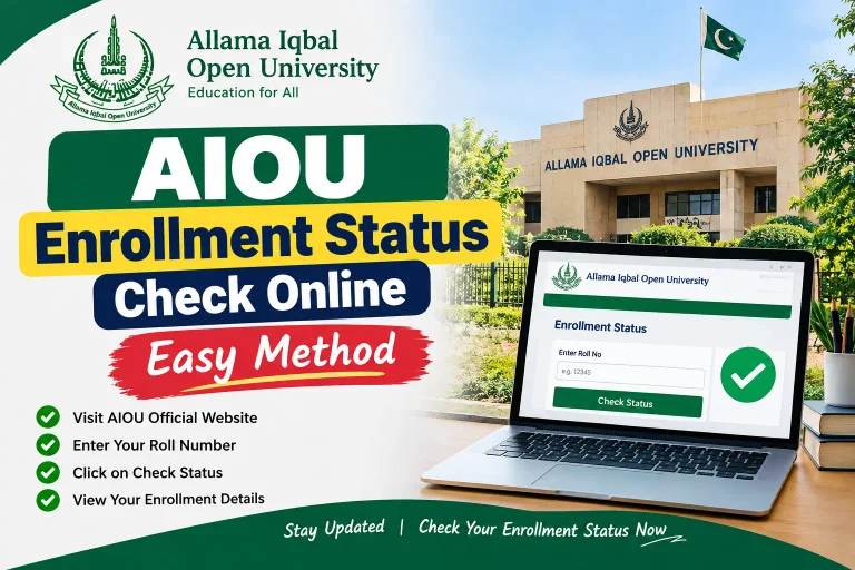 AIOU Enrollment Status Check Online