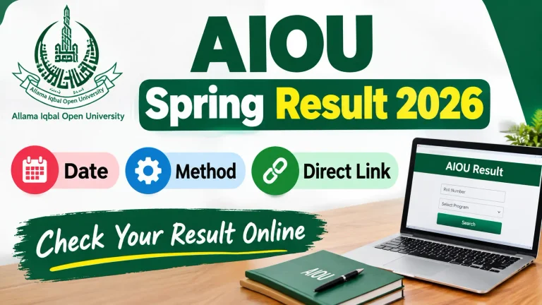 AIOU Spring Result 2026: Date, Method & Direct Link