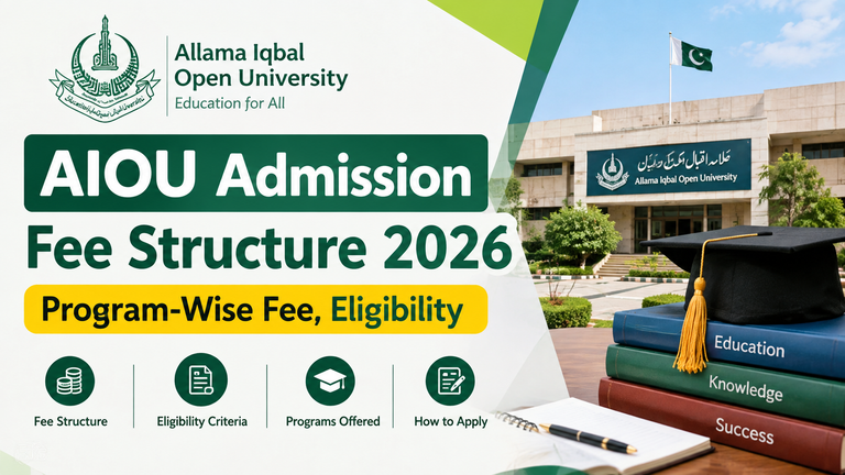 AIOU Admission Fee Structure 2026 – Program-Wise Fee, Eligibility