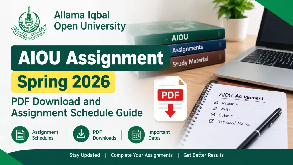 AIOU Assignment Spring 2026 PDF download and assignment schedule guide