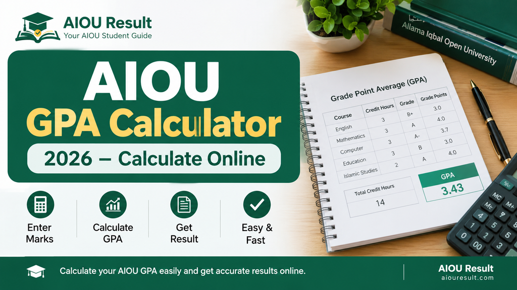 AIOU GPA Calculator 2026 – Calculate Online
