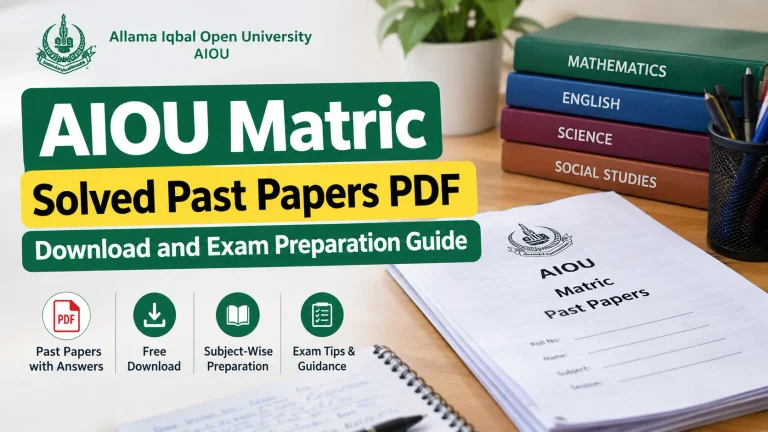 AIOU Matric Solved Past Papers PDF – Download and Exam Preparation Guide