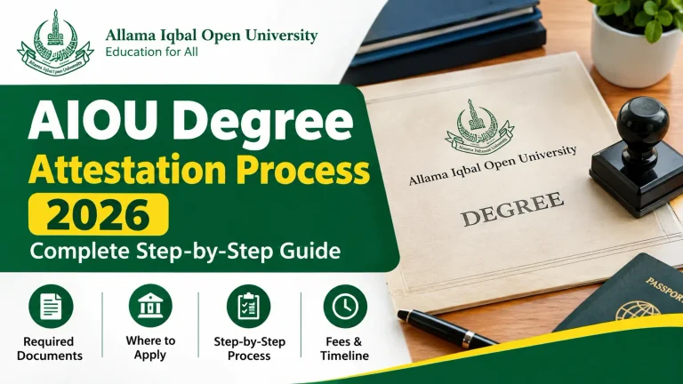 Aiou Degree Attestation Process 2026 – Complete Step-by-Step Guide