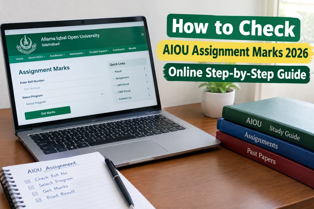 How to Check AIOU Assignment Marks 2026 – Online Step-by-Step Guide